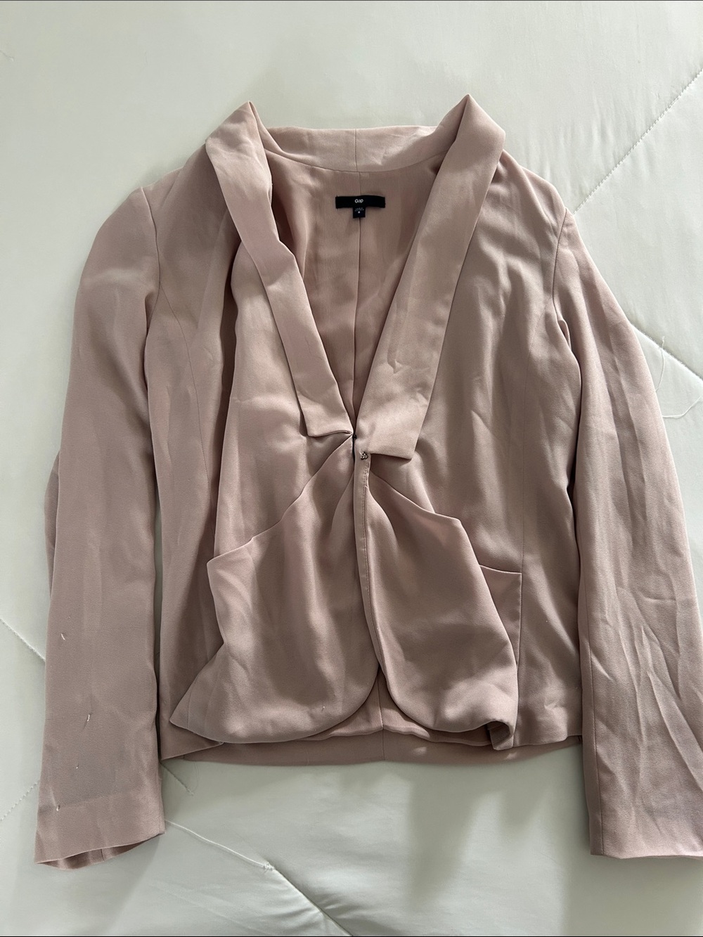 GAP Blush Pink Tie-Front Blazer